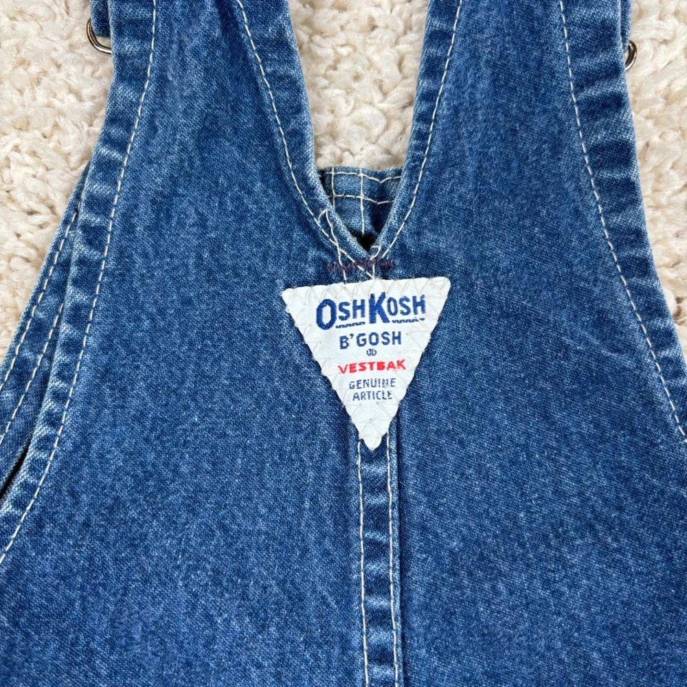 OshKosh B'gosh‎ Overalls Kids Size 5 Blue Denim Excellent Vintage Vestbak USA